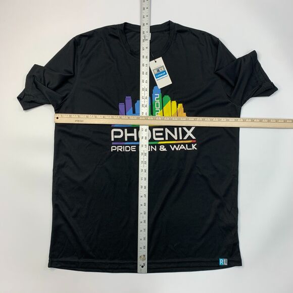 Phoenix Pride Run Series 2020 T Shirt Mens XXL 2XL Black Sweat Wicking Running - Picture 8 of 13